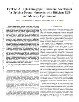 FireFly: A High-Throughput Hardware Accelerator for Spiking Neural
  Networks with Efficient DSP and Memory Optimization