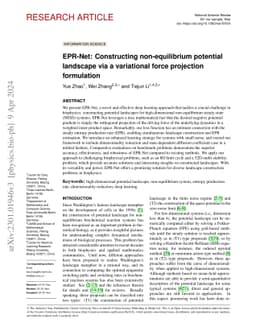 EPR-Net: Constructing non-equilibrium potential landscape via a
  variational force projection formulation