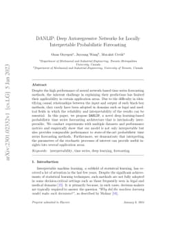 DANLIP: Deep Autoregressive Networks for Locally Interpretable
  Probabilistic Forecasting