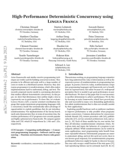 High-Performance Deterministic Concurrency using Lingua Franca