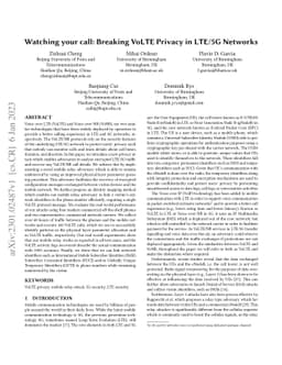 Watching your call: Breaking VoLTE Privacy in LTE/5G Networks
