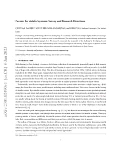 Fuzzers for stateful systems: Survey and Research Directions