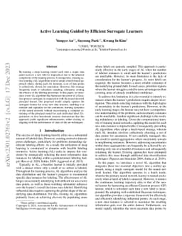 Active Learning Guided by Efficient Surrogate Learners