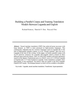 Building a Parallel Corpus and Training Translation Models Between
  Luganda and English