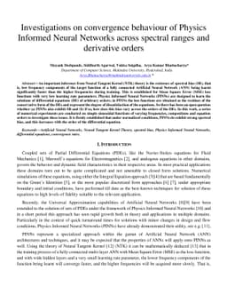 Investigations on convergence behaviour of Physics Informed Neural
  Networks across spectral ranges and derivative orders