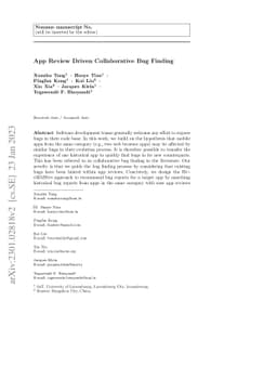 App Review Driven Collaborative Bug Finding