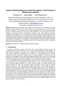 Human Following Based on Visual Perception in the Context of Warehouse
  Logistics