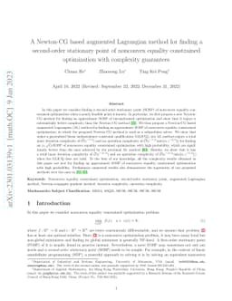 A Newton-CG based augmented Lagrangian method for finding a second-order
  stationary point of nonconvex equality constrained optimization with
  complexity guarantees