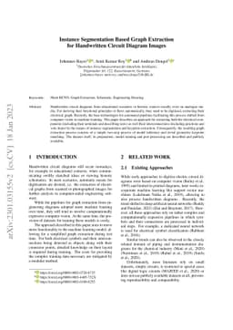 Instance Segmentation Based Graph Extraction for Handwritten Circuit
  Diagram Images