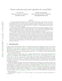 Subset verification and search algorithms for causal DAGs