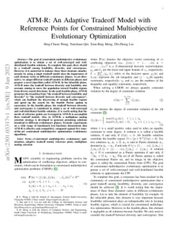 ATM-R: An Adaptive Tradeoff Model with Reference Points for Constrained
  Multiobjective Evolutionary Optimization