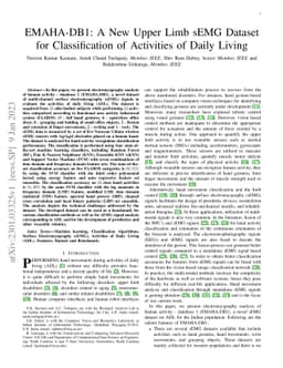 EMAHA-DB1: A New Upper Limb sEMG Dataset for Classification of
  Activities of Daily Living