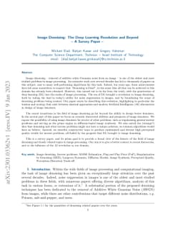 Image Denoising: The Deep Learning Revolution and Beyond -- A Survey
  Paper --
