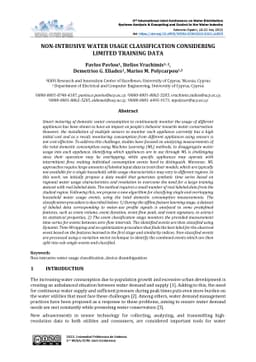 Non-intrusive Water Usage Classification Considering Limited Training
  Data