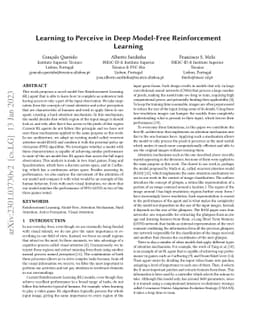 Learning to Perceive in Deep Model-Free Reinforcement Learning