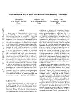 Actor-Director-Critic: A Novel Deep Reinforcement Learning Framework