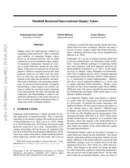 Manifold Restricted Interventional Shapley Values