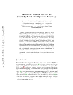 Multimodal Inverse Cloze Task for Knowledge-based Visual Question
  Answering