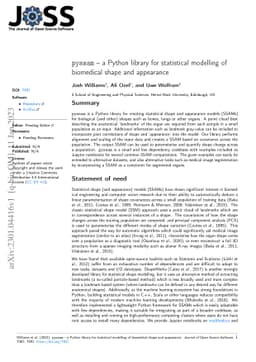 pyssam -- a Python library for statistical modelling of biomedical shape
  and appearance