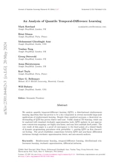 An Analysis of Quantile Temporal-Difference Learning