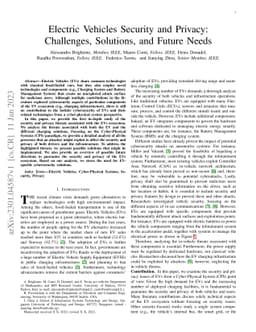 Electric Vehicles Security and Privacy: Challenges, Solutions, and
  Future Needs