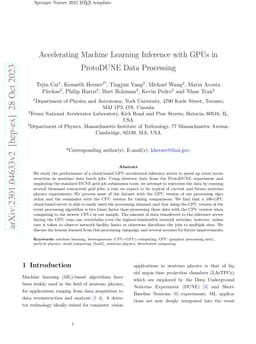 Accelerating Machine Learning Inference with GPUs in ProtoDUNE Data
  Processing