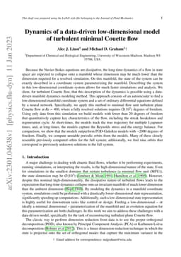 Dynamics of a data-driven low-dimensional model of turbulent minimal
  Couette flow
