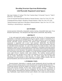 Decoding Structure-Spectrum Relationships with Physically Organized
  Latent Spaces