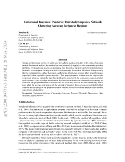 Variational Inference: Posterior Threshold Improves Network Clustering
  Accuracy in Sparse Regimes