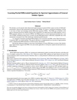 Learning Partial Differential Equations by Spectral Approximates of
  General Sobolev Spaces