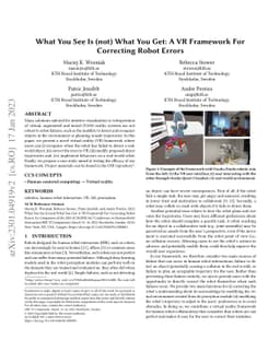 What you see is (not) what you get: A VR Framework for Correcting Robot
  Errors