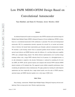 Low PAPR MIMO-OFDM Design Based on Convolutional Autoencoder