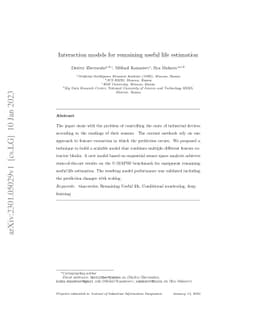 Interaction models for remaining useful life estimation