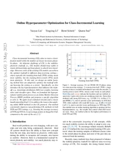 Online Hyperparameter Optimization for Class-Incremental Learning