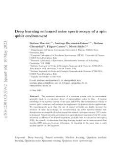 Deep learning enhanced noise spectroscopy of a spin qubit environment
