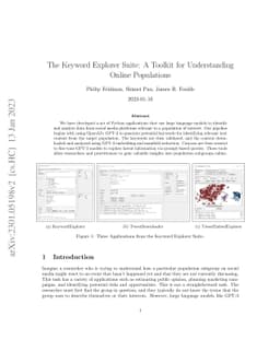The Keyword Explorer Suite: A Toolkit for Understanding Online
  Populations