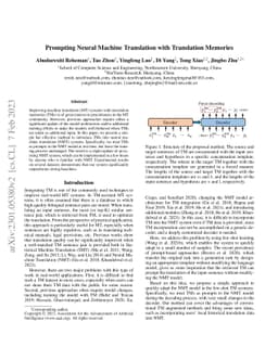 Prompting Neural Machine Translation with Translation Memories