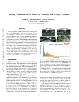 Learning Transformations To Reduce the Geometric Shift in Object
  Detection