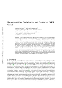 Hyperparameter Optimization as a Service on INFN Cloud