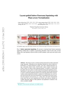 Layout-guided Indoor Panorama Inpainting with Plane-aware Normalization