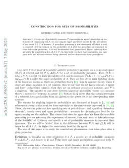 Constriction for sets of probabilities