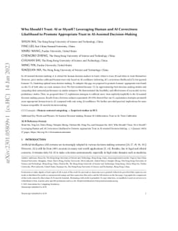 Who Should I Trust: AI or Myself? Leveraging Human and AI Correctness
  Likelihood to Promote Appropriate Trust in AI-Assisted Decision-Making