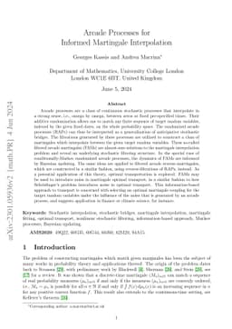 Arcade Processes for Informed Martingale Interpolation