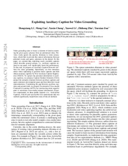 Exploiting Auxiliary Caption for Video Grounding