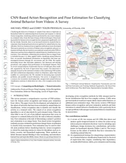 CNN-Based Action Recognition and Pose Estimation for Classifying Animal
  Behavior from Videos: A Survey