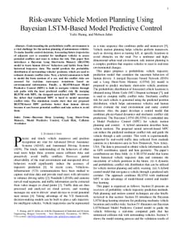 Risk-aware Vehicle Motion Planning Using Bayesian LSTM-Based Model
  Predictive Control