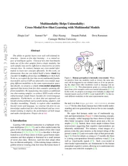 Multimodality Helps Unimodality: Cross-Modal Few-Shot Learning with
  Multimodal Models