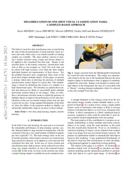 Disambiguation of One-Shot Visual Classification Tasks: A Simplex-Based
  Approach