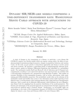 Dynamic SIR/SEIR-like models comprising a time-dependent transmission
  rate: Hamiltonian Monte Carlo approach with applications to COVID-19