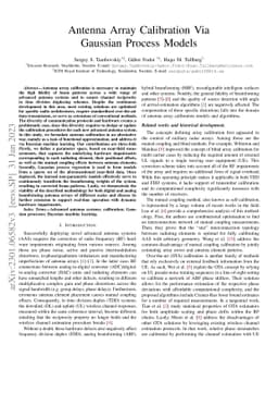 Antenna Array Calibration Via Gaussian Process Models